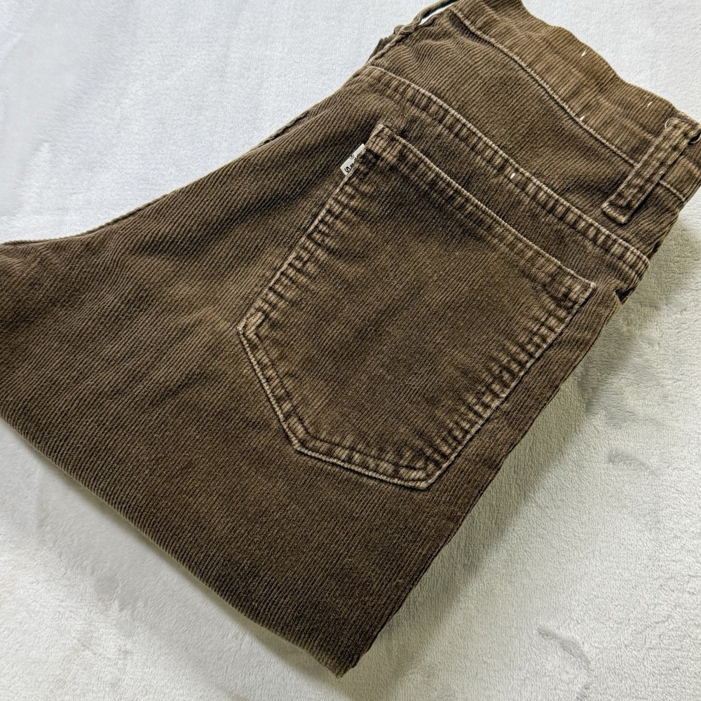 Vintage 1977 Levi's 519 Corduroy Pants Brown USA 28x32 70s‎ White Tab Talon